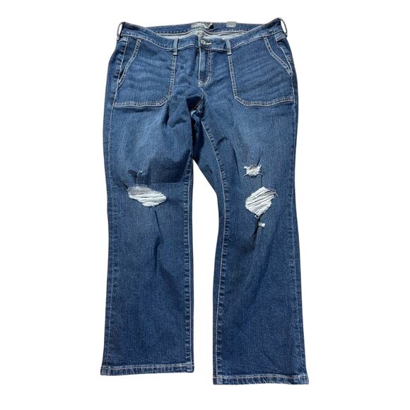 Torrid Perfect Boyfriend Ankle Vintage Distressed Jeans Women's Plus Size 18 NWT - Picture 1 of 7